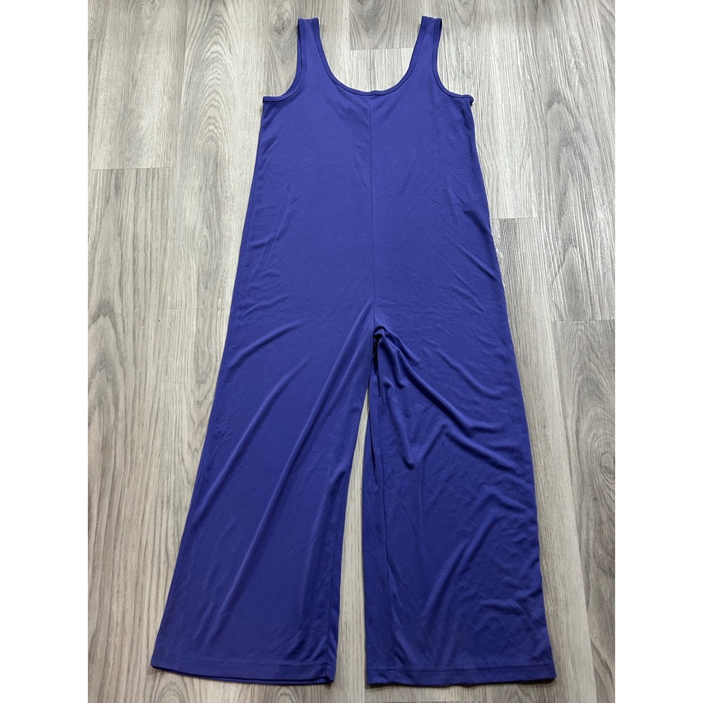 Marine Layer Re-Spun Purple‎ Ribbed Wide Leg Jumpsuit Womens Small Sleeveless